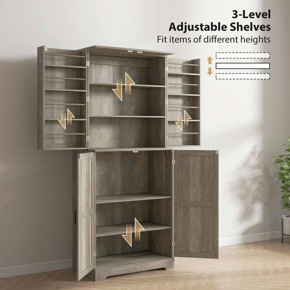 3-Level Adjustable Shelves  
Fit items of different heights