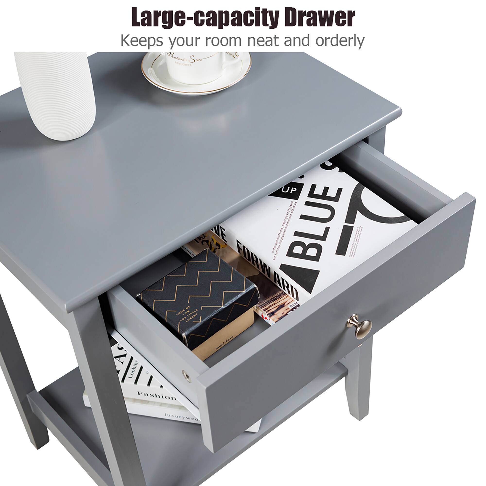 Large-capacity Drawer Keeps your room neat and orderly.