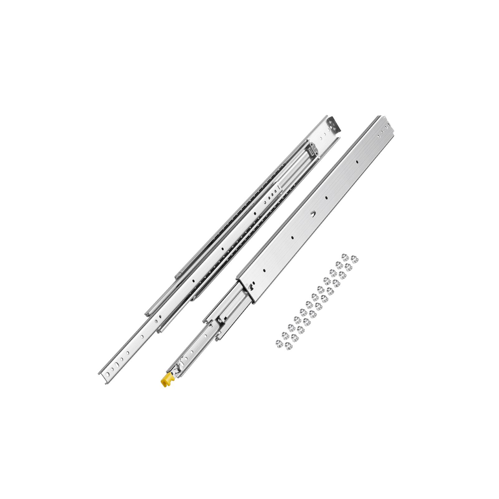 Alt View 5. VEVOR - Set of Two Drawer Rails, Sizes Ranging from 16 to 60 inches, Capable of Supporting 500 lbs - Silver.