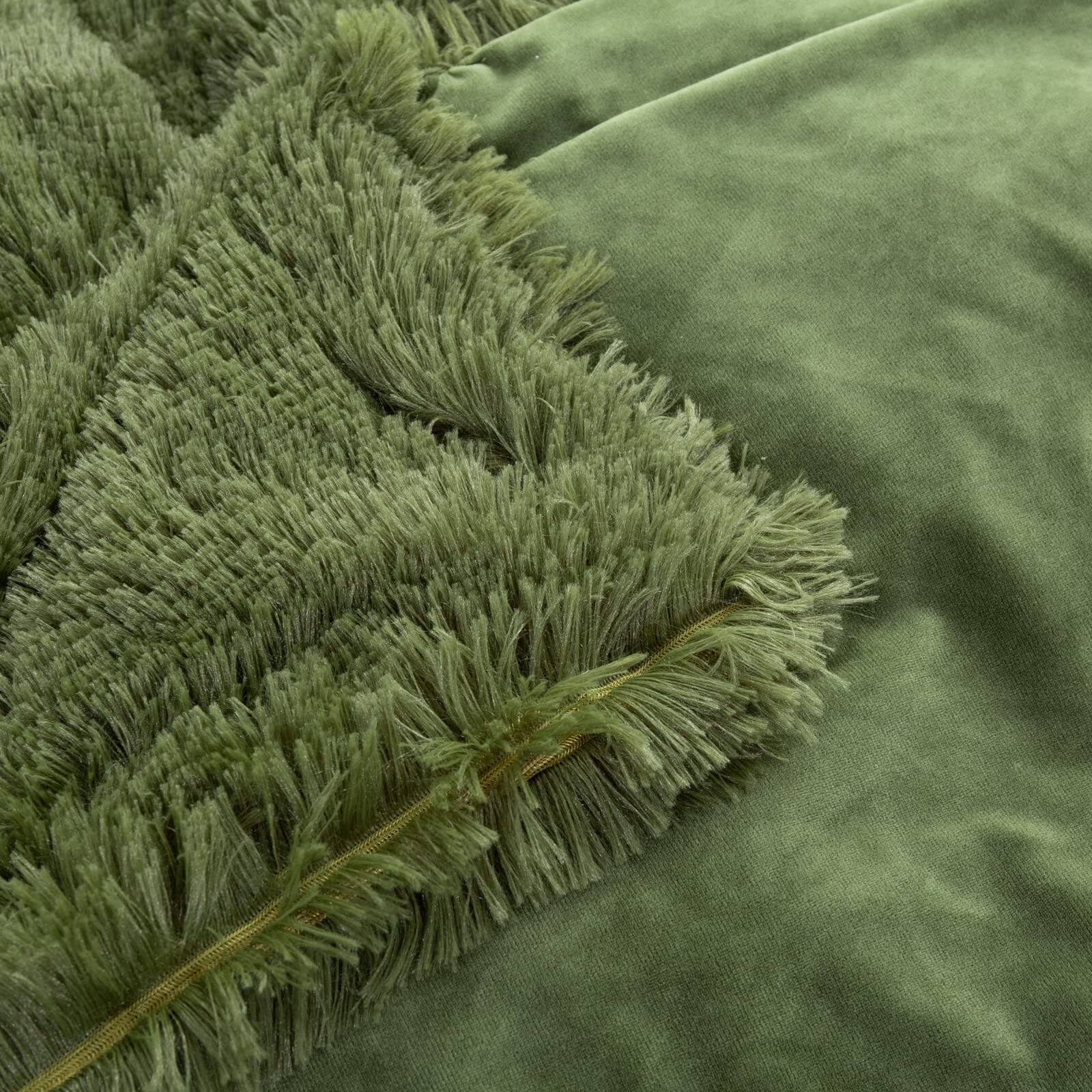Alt View 9. NICHOLAS KLEIN - Olive Faux Throw Blanket 2 Layers 50" X 60" Cozy Plush Fluffy Furry Fuzzy Warm Cute Shaggy For Fall Bed Liv... - Grey Queen90" x 90".