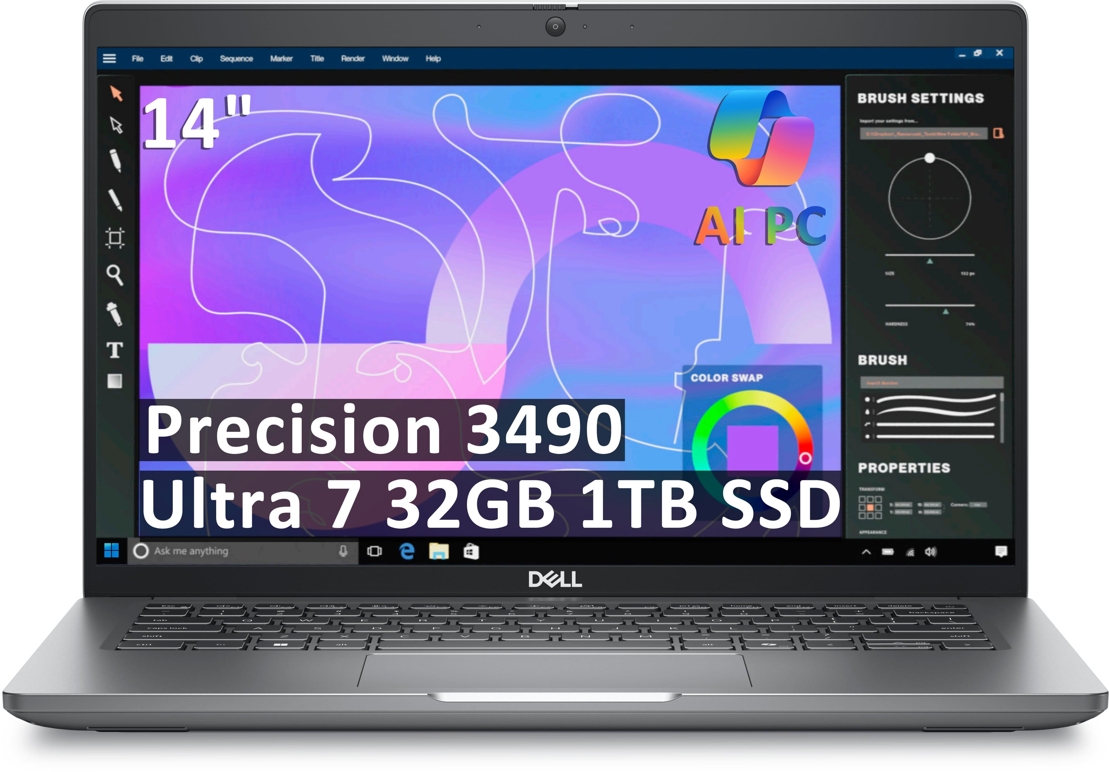 Dell Upgraded 14 DC14250 Laptop 14.0 WUXGA Display (Core 7 150U