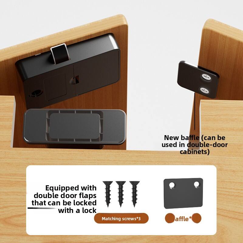 New baffle (can be used in double-door cabinets)  
Equipped with double door flaps that can be locked with a lock  
Matching screws*3  
affle*