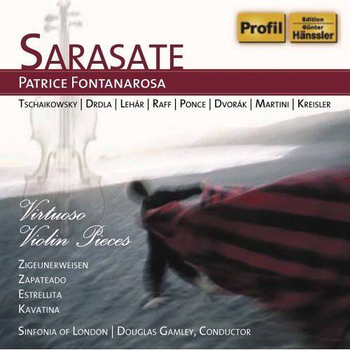 SARASATE  
PATRICE FONTANAROSA  

TCHAIKOWSKY | DRDLA | LEHR | RAFF | PONCE | DVORAK | MARTINI | KREISLER  

Virtuoso Violin Pieces  
ZIGEUNERWEISEN  
ZAPATEADO  
ESTRELLITA  
KAVATINA  

SINFONIA OF LONDON | DOUGLAS GAMLEY, CONDUCTOR  

Edition Profil  
Hansler