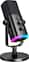 FIFINE - XLR/USB Wired Cardioid Dynamic Microphone with RGB Lighting - Black