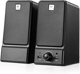 OROW USB Computer Speakers S203 - 16W Stereo Sound, Built-in DSP, Single USB Cable