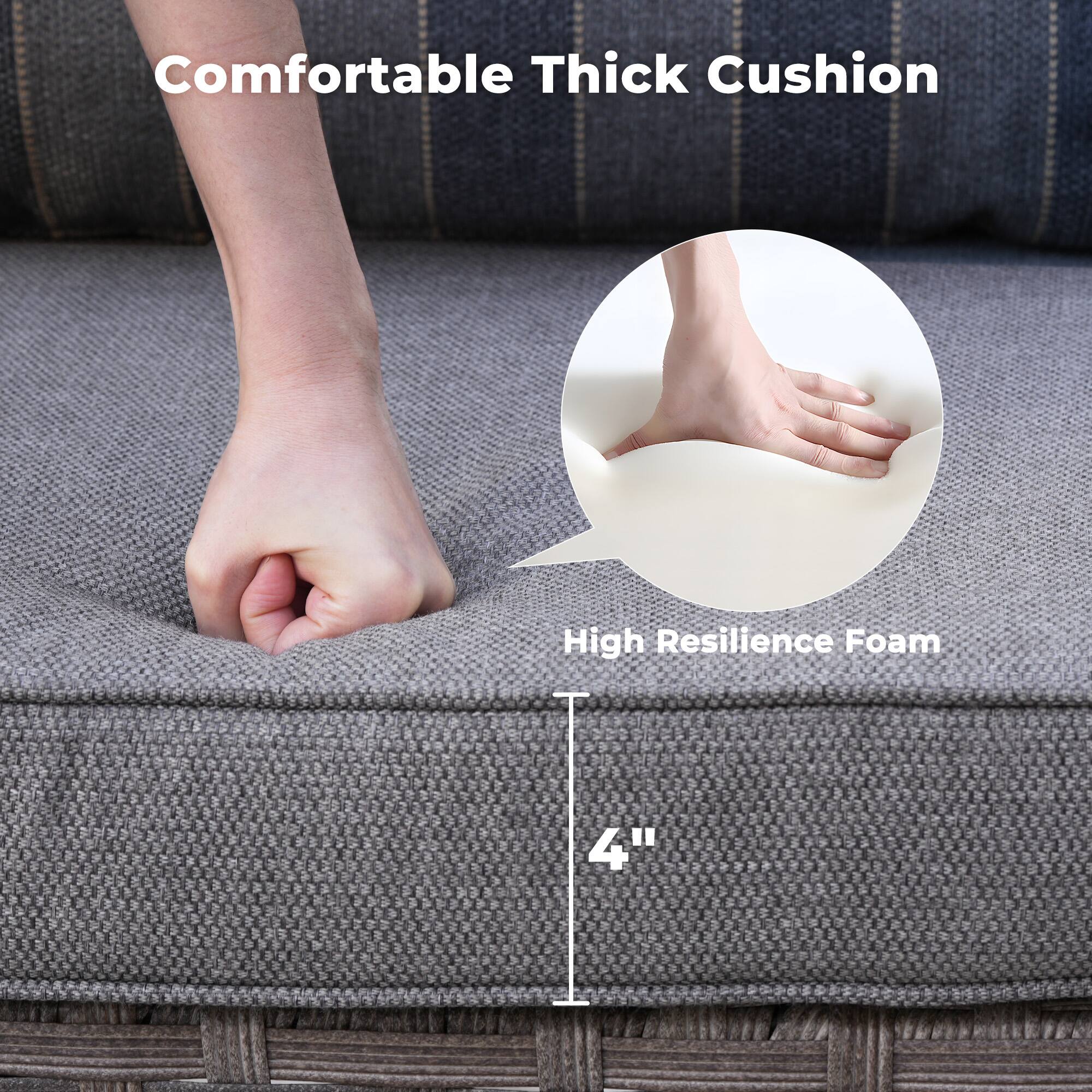 Comfortable Thick Cushion

High Resilience Foam

4"