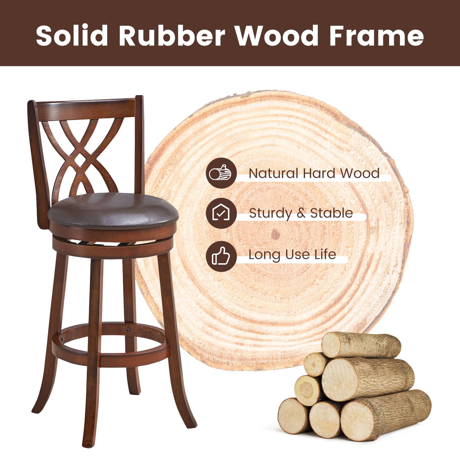 Solid Rubber Wood Frame
Natural Hard Wood
Sturdy & Stable
Long Use Life
