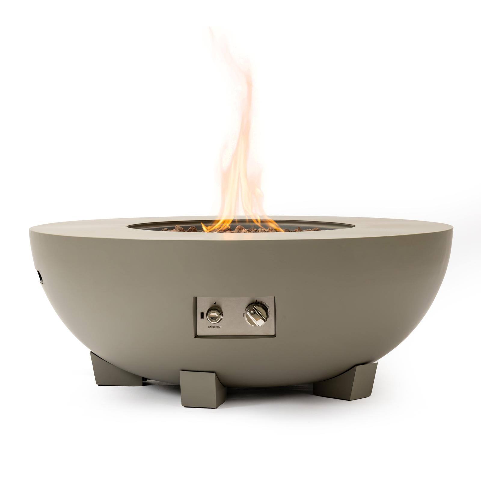 Alt View 2. Spaco - 36" Round Propane Fire Pit Table, Safe Push-Button Ignition with Multi-Purpose Metal Cover - Grey.