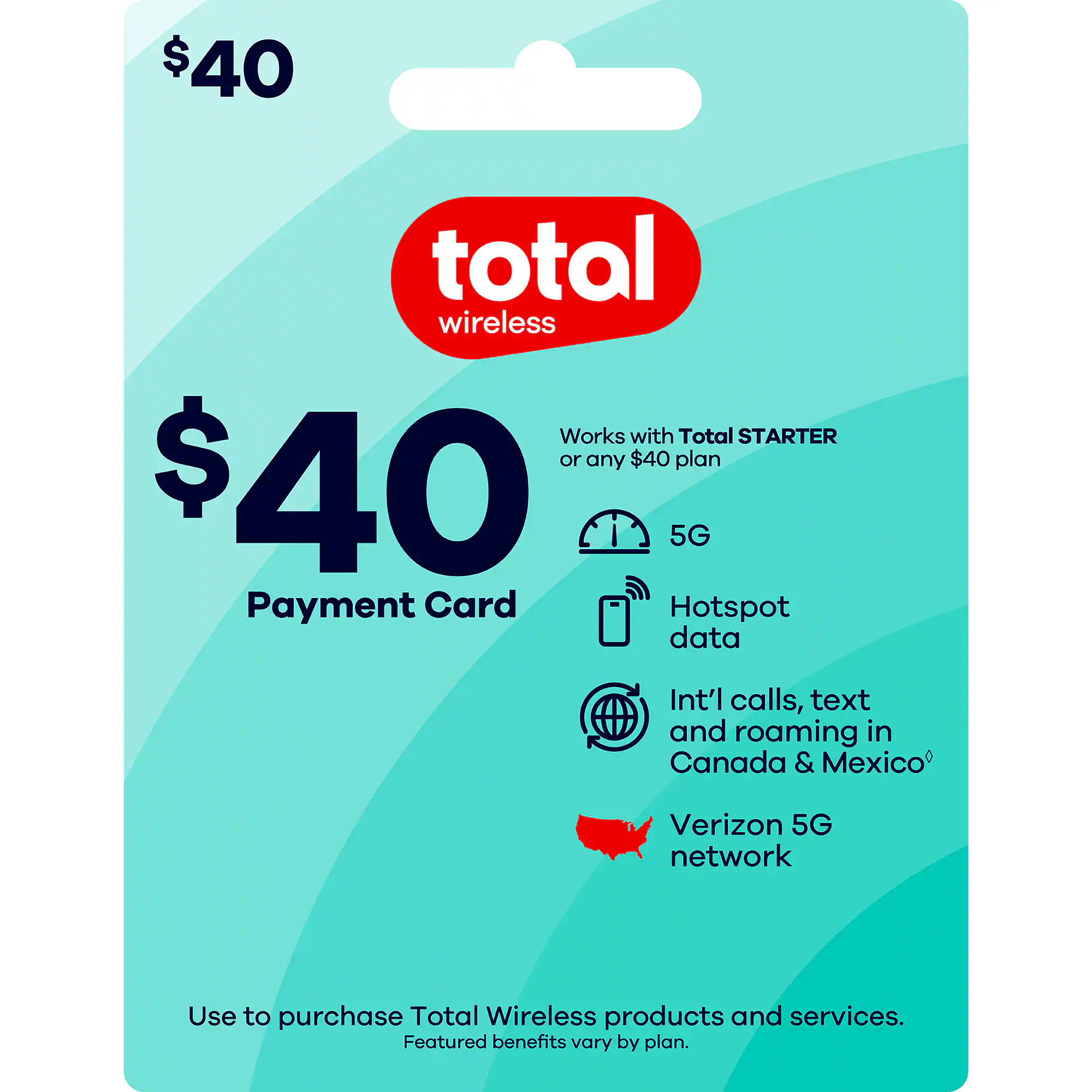 Total Wireless - $40 Prepaid Payment Card [Digital]