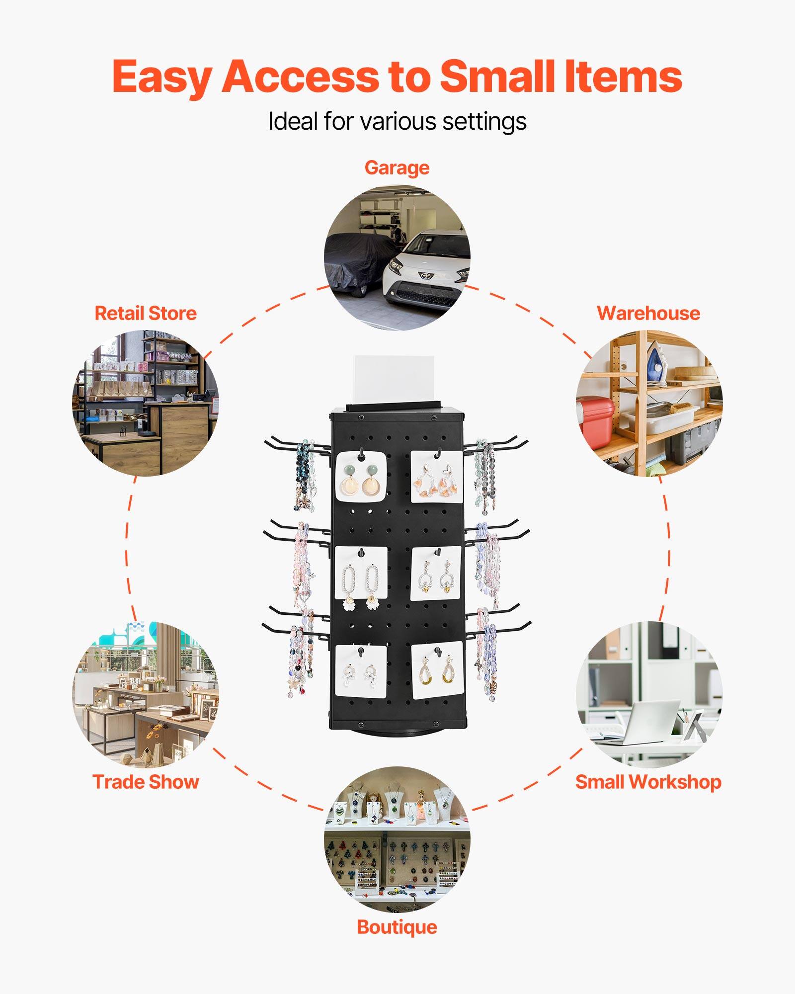 Easy Access to Small Items
Ideal for various settings
Garage
Retail Store
Warehouse
Trade Show
Small Workshop
Boutique
