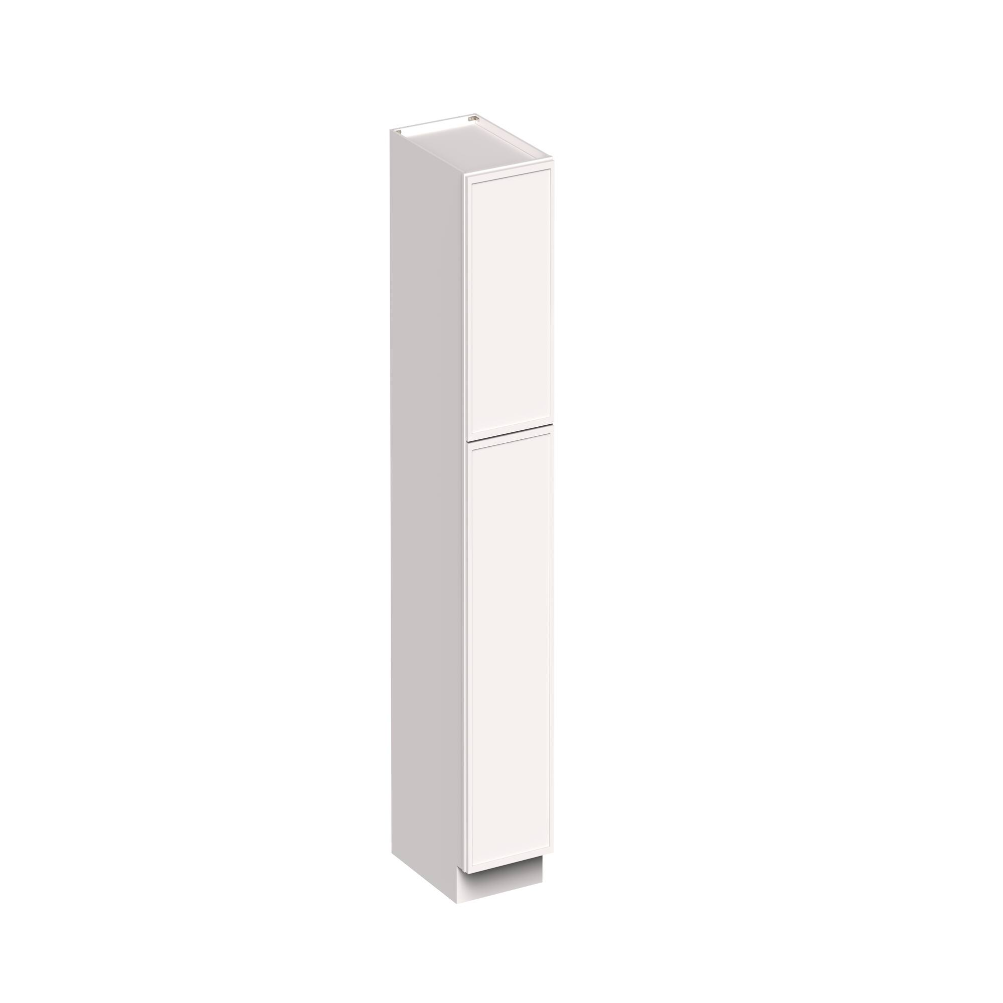 Angle. Boyel Living - 18-in W x 84-in H x 27-in D Slim Shaker RTA Kitchen Pantry Tall Cabinet with Soft-Close - Snow White.
