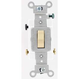 Leviton - S04-CS320-2WS Commercial Grade 3-Way AC Quiet Toggle Switch - White