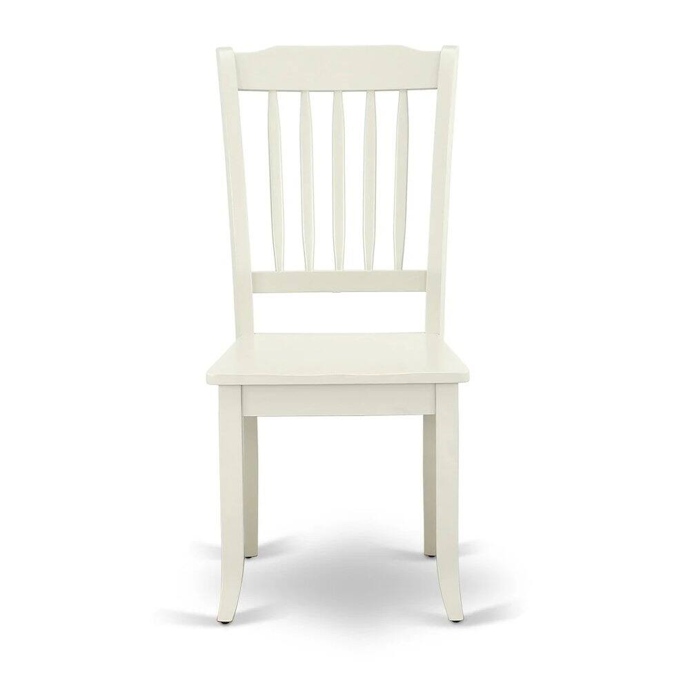 Left. East West Furniture - Dining Chair Linen White - Brown.