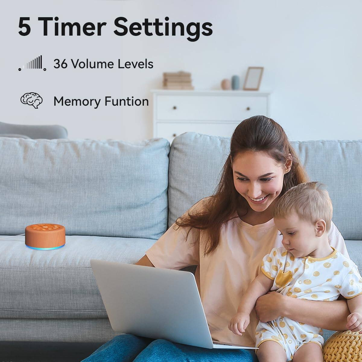 5 Timer Settings  
36 Volume Levels  
Memory Function