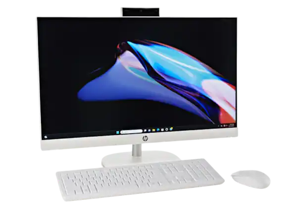 Front. HP - Refurbished HP 27-cr0109c All-in-One Desktop PC (NON-TOUCH), Windows 11 Home 64-Bit.