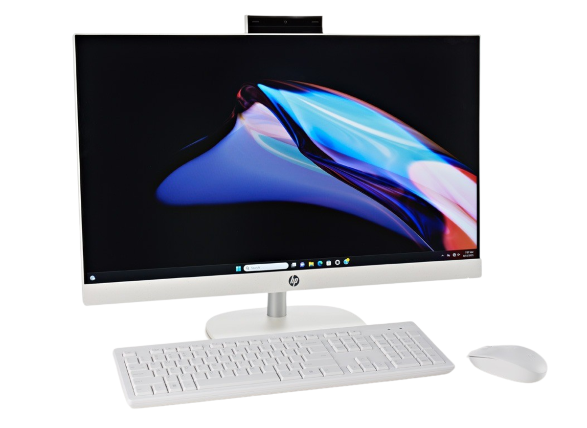 Front. HP - Refurbished HP 27-cr0109c All-in-One Desktop PC (NON-TOUCH), Windows 11 Home 64-Bit.