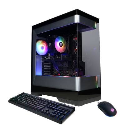 Front. CyberPowerPC - Gaming Desktop - AMD Ryzen 7 8700F - NVIDIA GeForce RTX 5060 8GB - 16GB DDR5 - 2TB PCIe 4.0 SSD - Black.