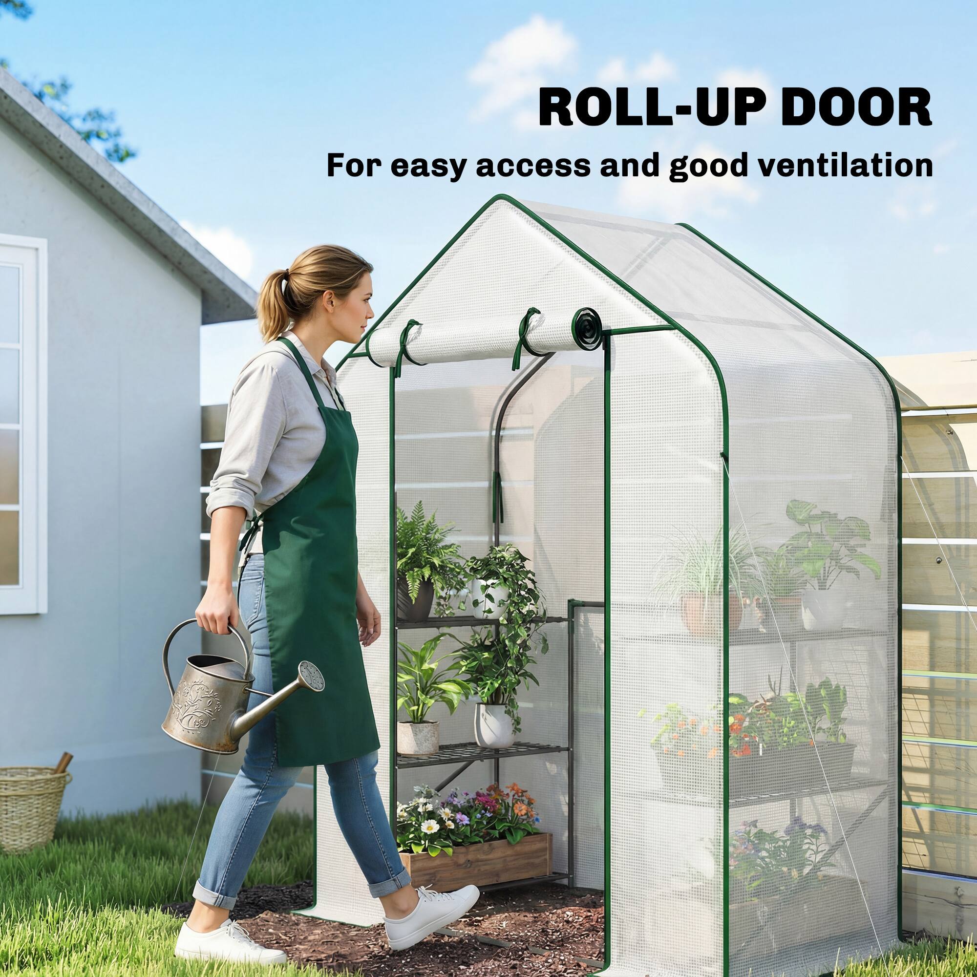 ROLL-UP DOOR  
For easy access and good ventilation