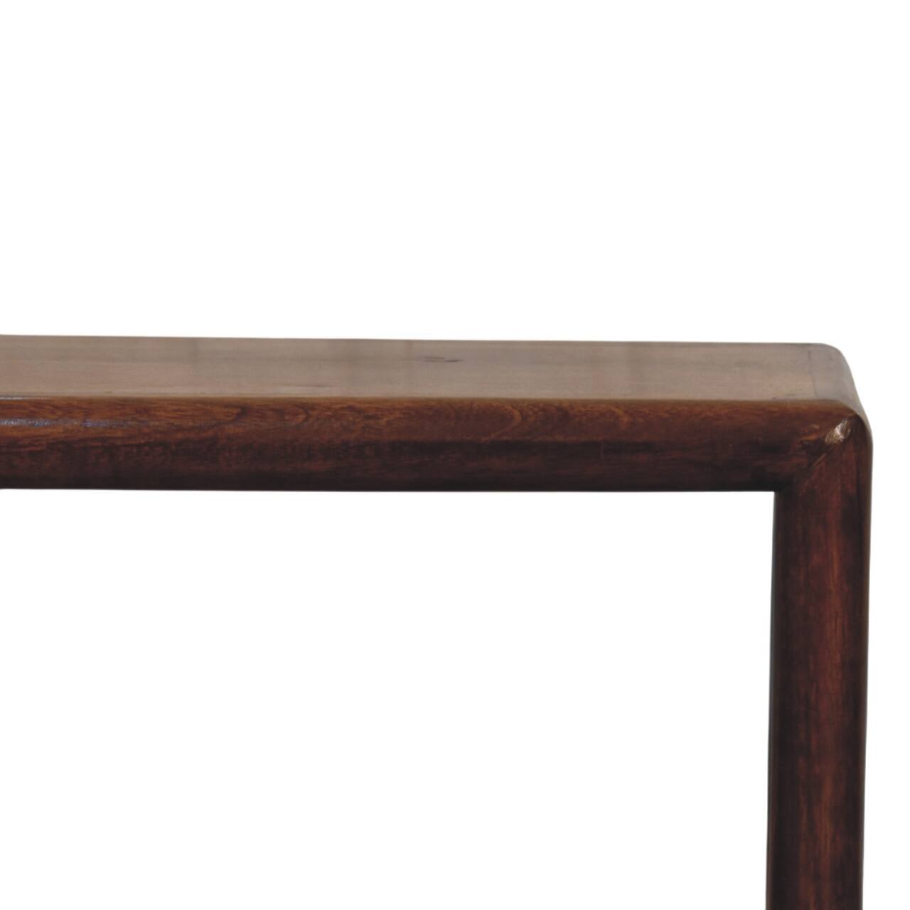 Back. Artisan Furniture - Artisan Furniture Solid Wood Regency Bench, 1 Open Slot, Dark Brown - Dark Brown.