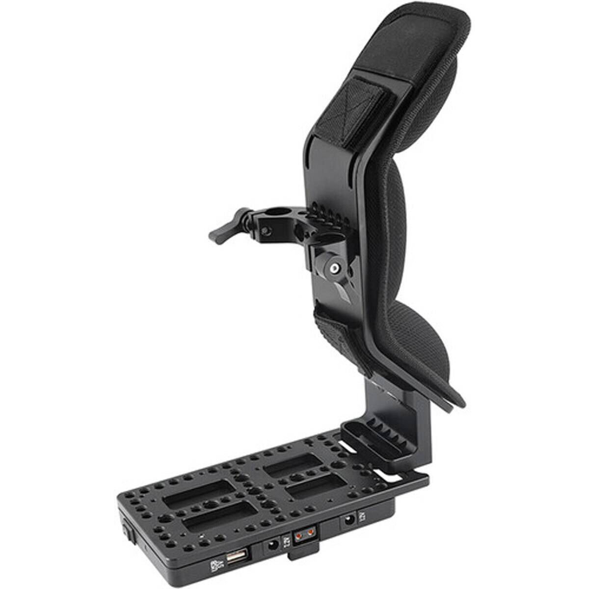 Alt View 3. CAMVATE - CAMVATE Shoulder Mount with V-Lock Power Splitter and 15mm Dual-Rod Clamp.
