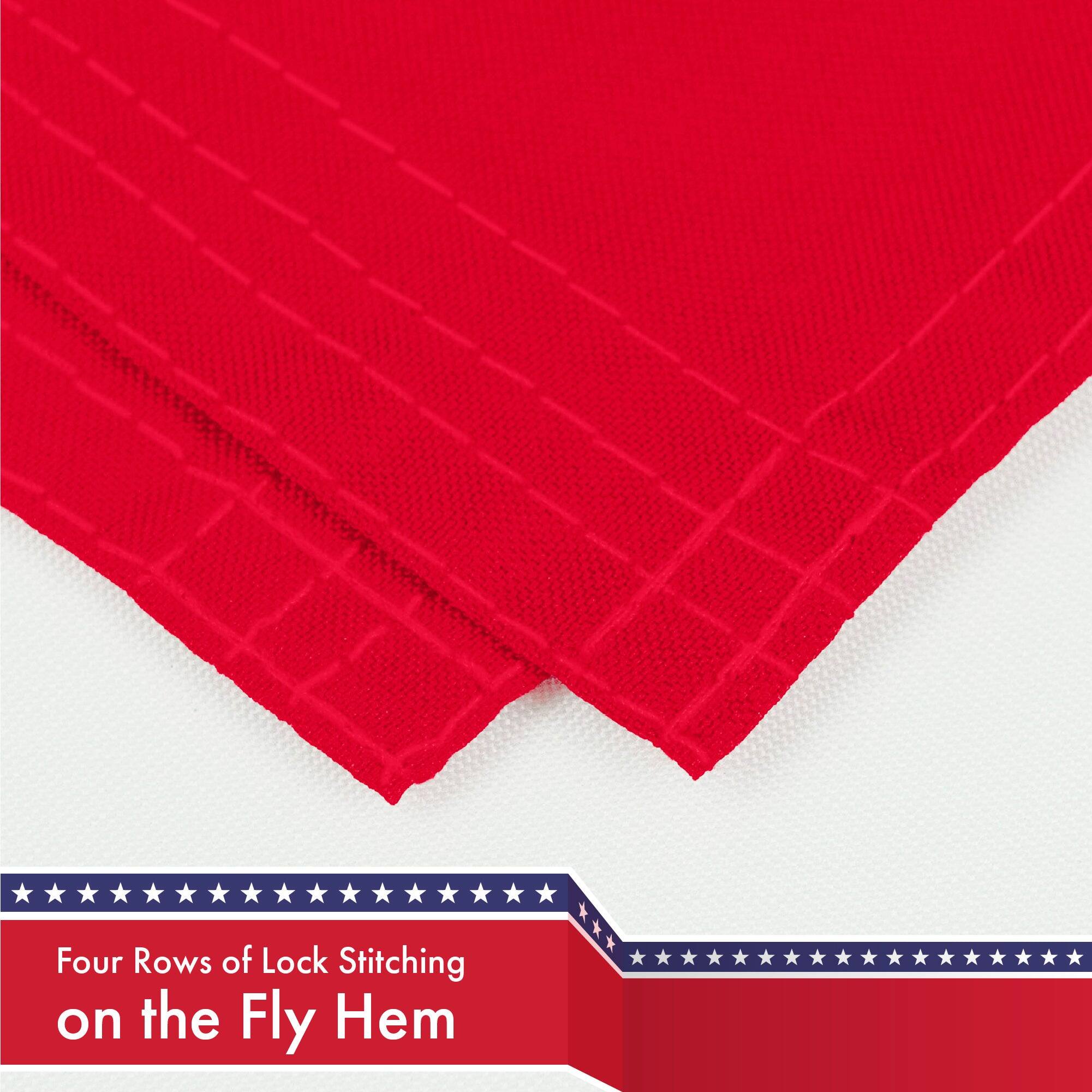 Four Rows of Lock Stitching on the Fly Hem