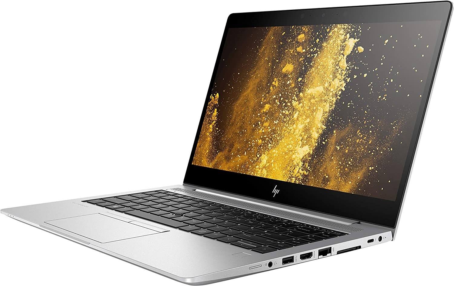 Left. HP - EliteBook 840 G6 14" Refurbished Laptop - Intel 8th Gen Core i5 with 32GB Memory - Intel UHD Graphics - 512GB SSD - Silver.