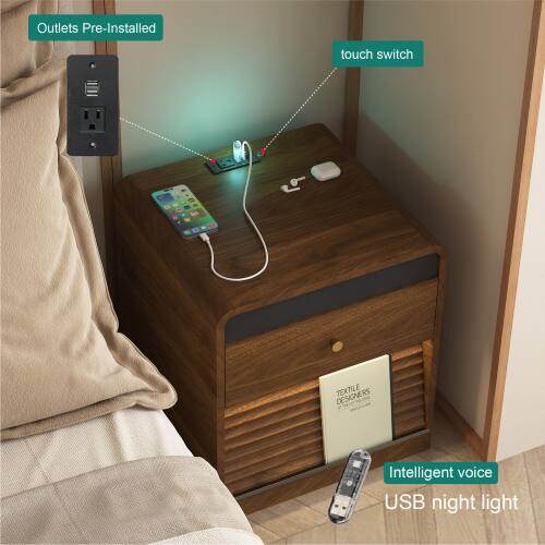 Outlets Pre-Installed touch switch - a DESIGNERS TEXTILE Intelligent voice USB night light