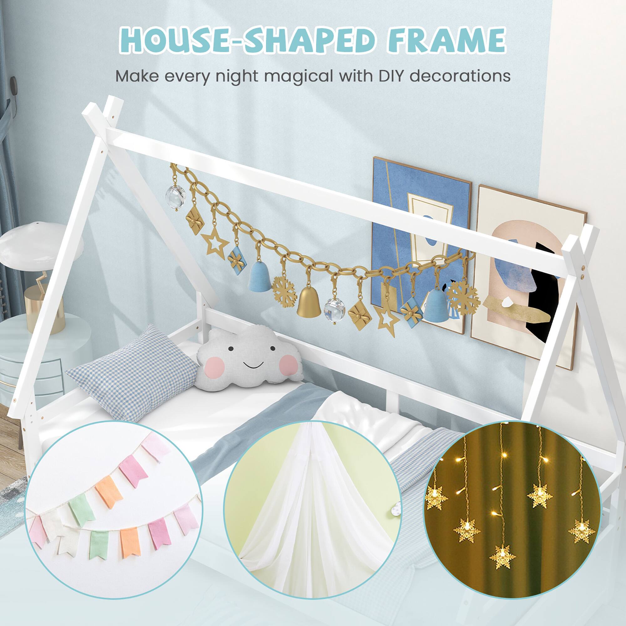 HOUSE-SHAPED FRAME  
Make every night magical with DIY decorations