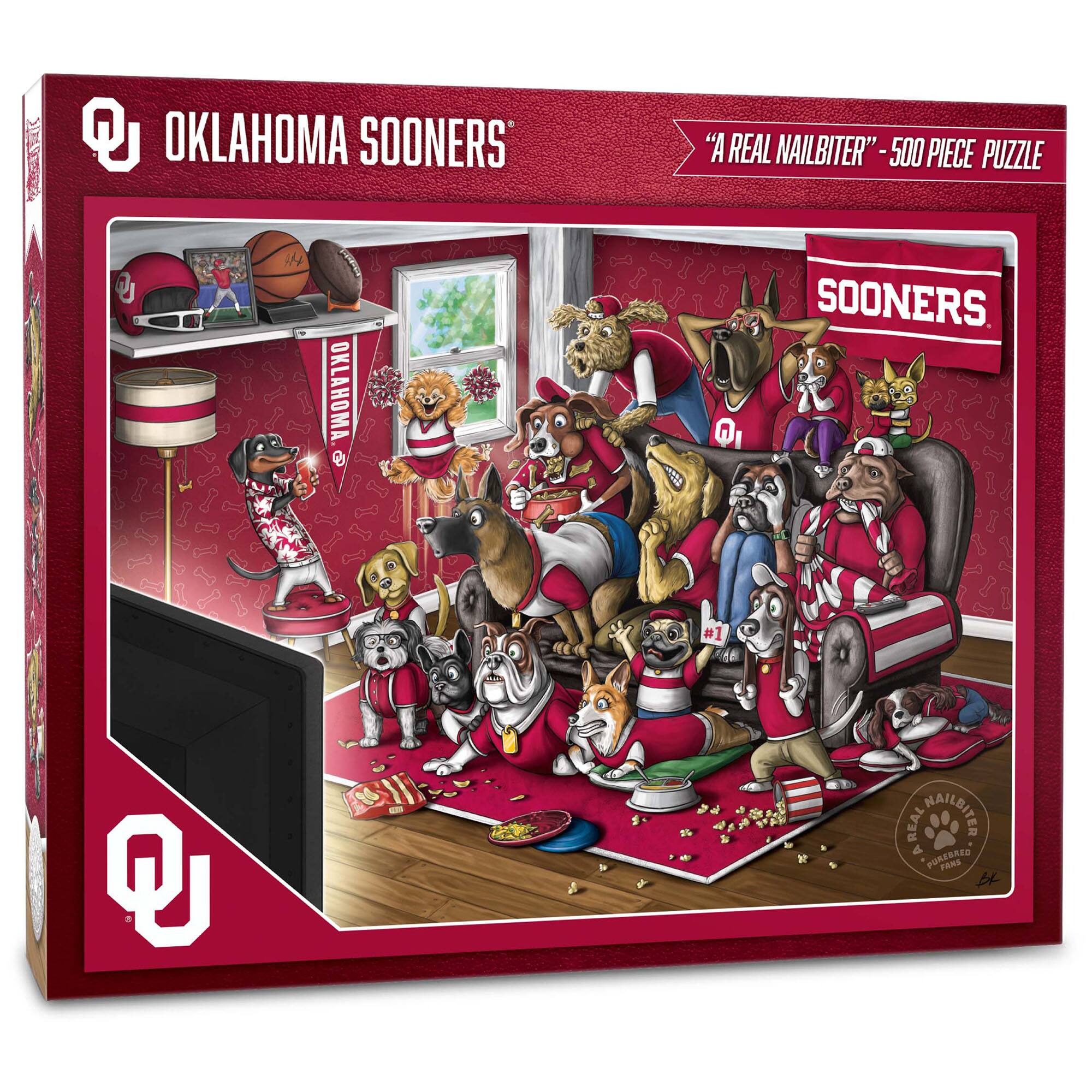 OKLAHOMA SOONERS

"A REAL NAILBITER" 500 PIECE PUZZLE

SOONERS

#1

"A REAL NAILBITER" - PURRFECTED FRME