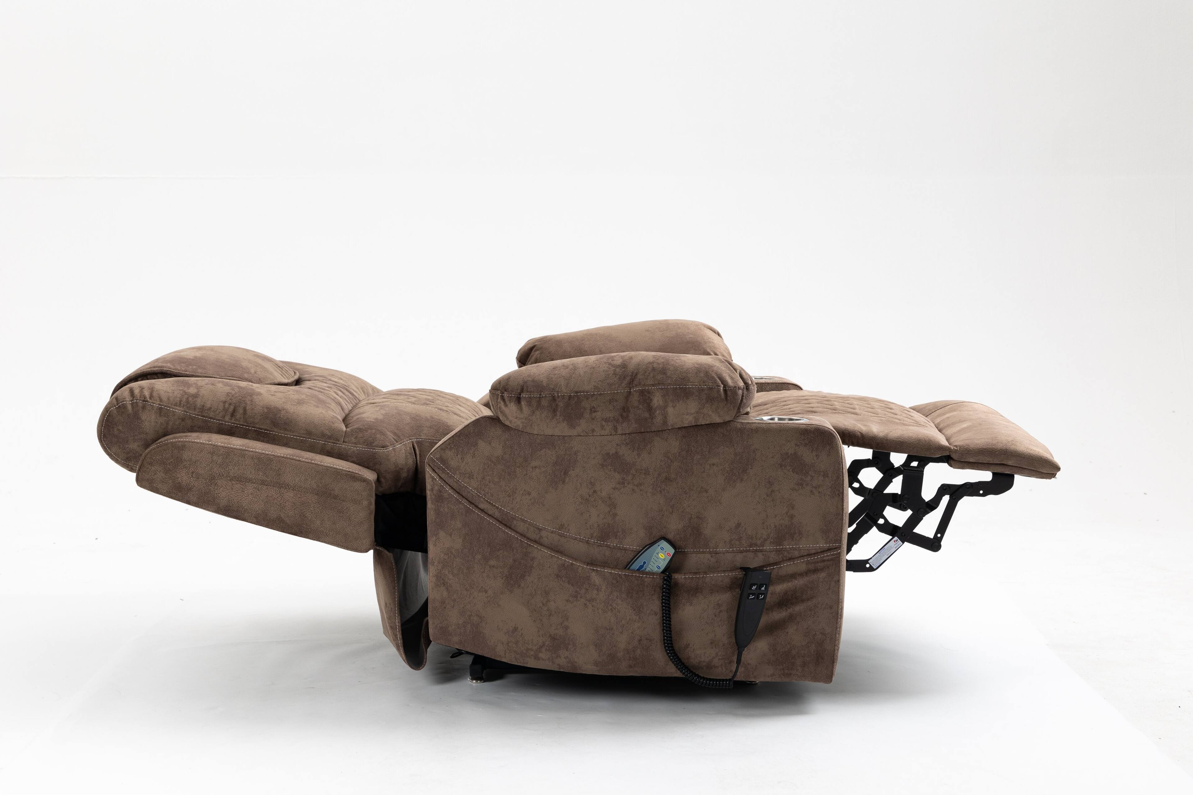 Alt View 4. TinyHomie - Lounge chair lift chair relax sofa chair sitting room furniture sitting room power supply elderly electric lounge chair - Brown.