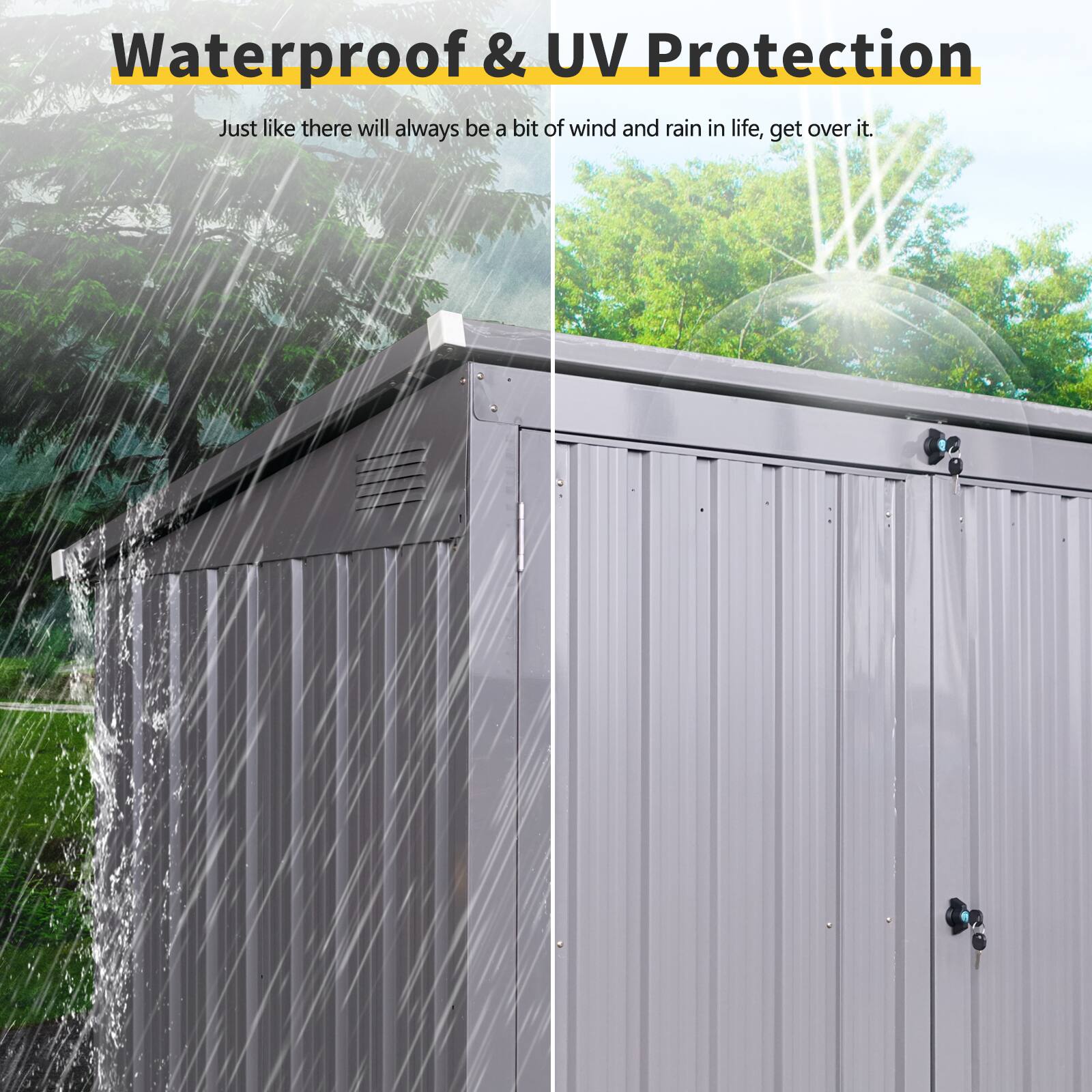 Waterproof & UV Protection

Just like there will always be a bit of wind and rain in life, get over it.