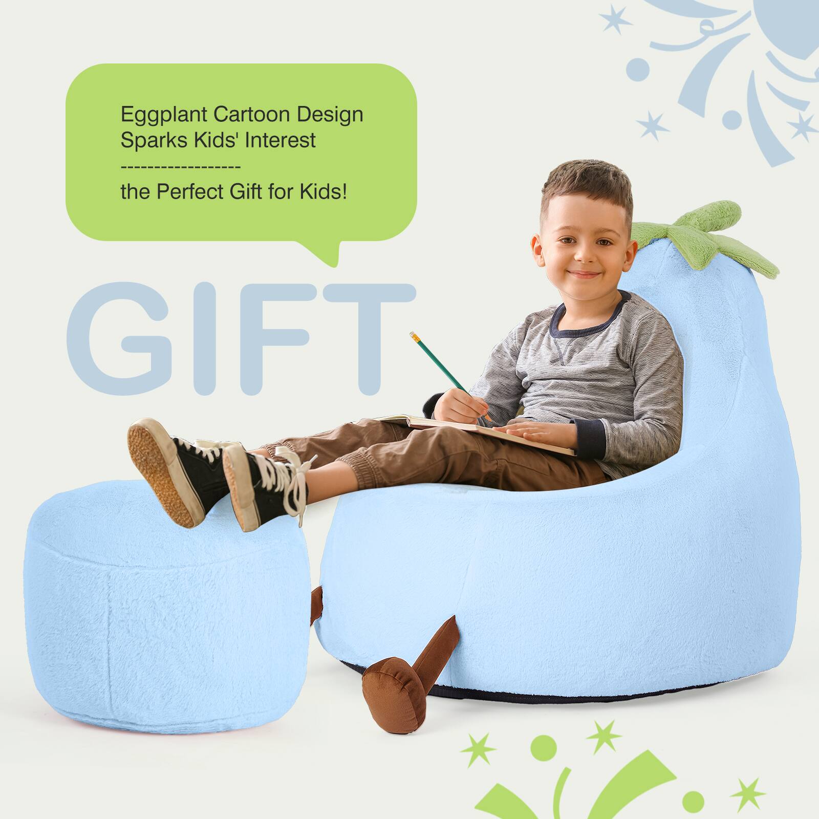 Eggplant Cartoon Design Sparks Kids' Interest  
the Perfect Gift for Kids!  
GIFT