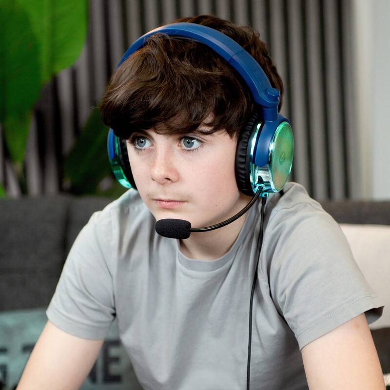 Alt View 7. 4Gamers - C6-100 Headset STRIKE - PS4, PS5, Xbox, Series S/X, Switch, PC, mobile - Green & Blue - Green.