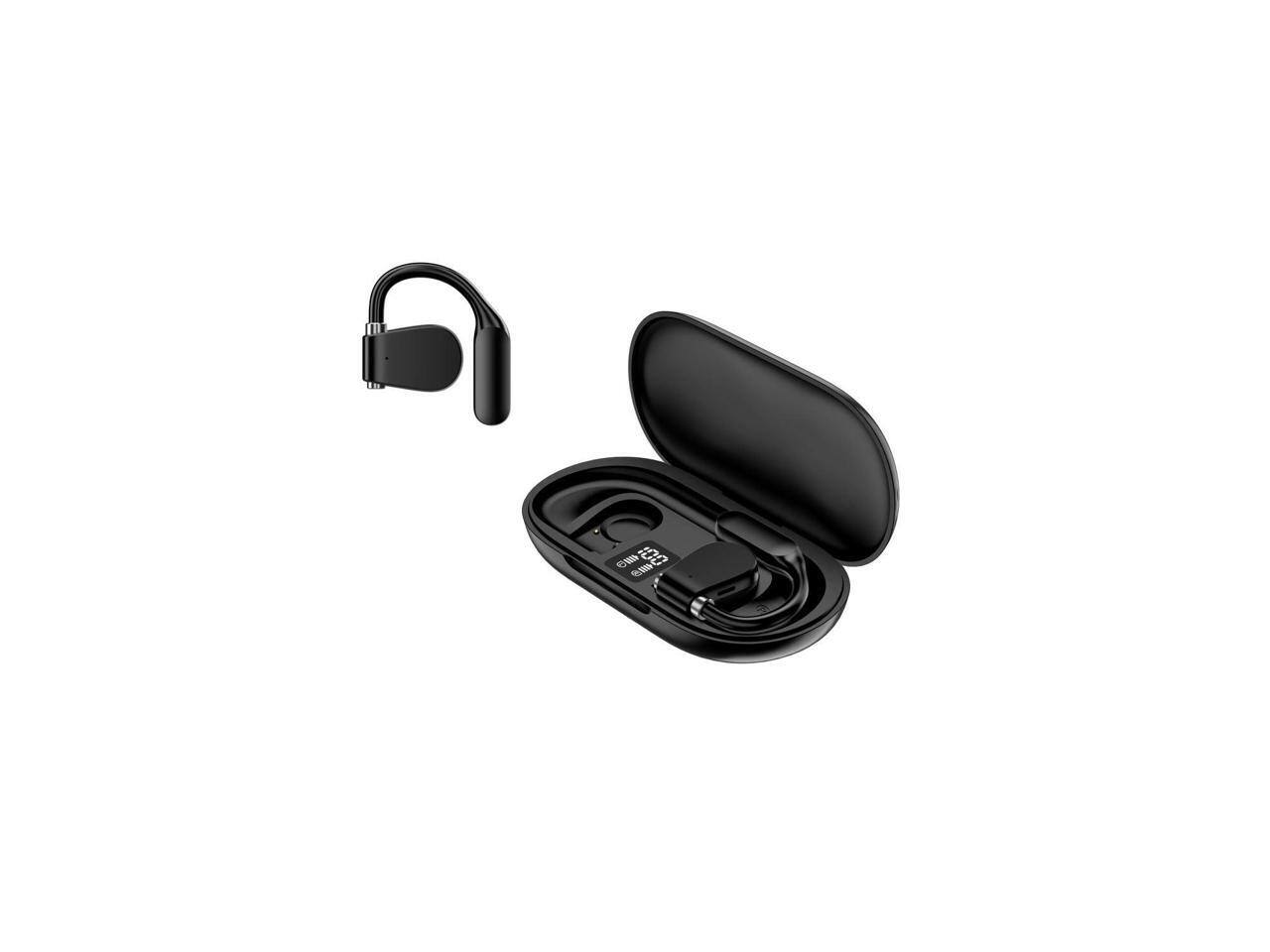Alt View 7. Adesso - Adesso Xtream T4 Wireless Headphones Open-Ear Bluetooth Earbuds with Charging Case XTREAMT4 - Blue.
