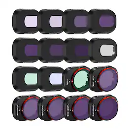 Freewell - Mega Filter Kit with ND, ND/PL, CPL and UV Filters for DJI Mini 4 Pro Drone, 16-Pack