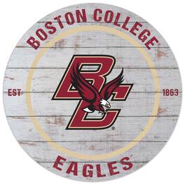 Jardine - Boston College Eagles 20'' x 20'' Indoor/Outdoor Weathered Circle Sign - White