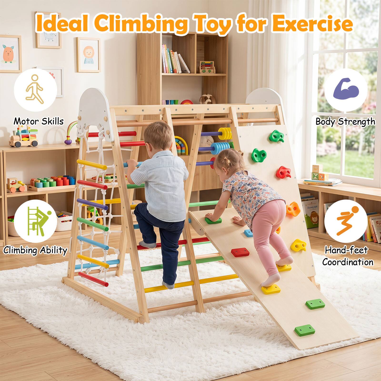 Ideal Climbing Toy for Exercise

- Motor Skills
- Body Strength
- Climbing Ability
- Hand-feet Coordination