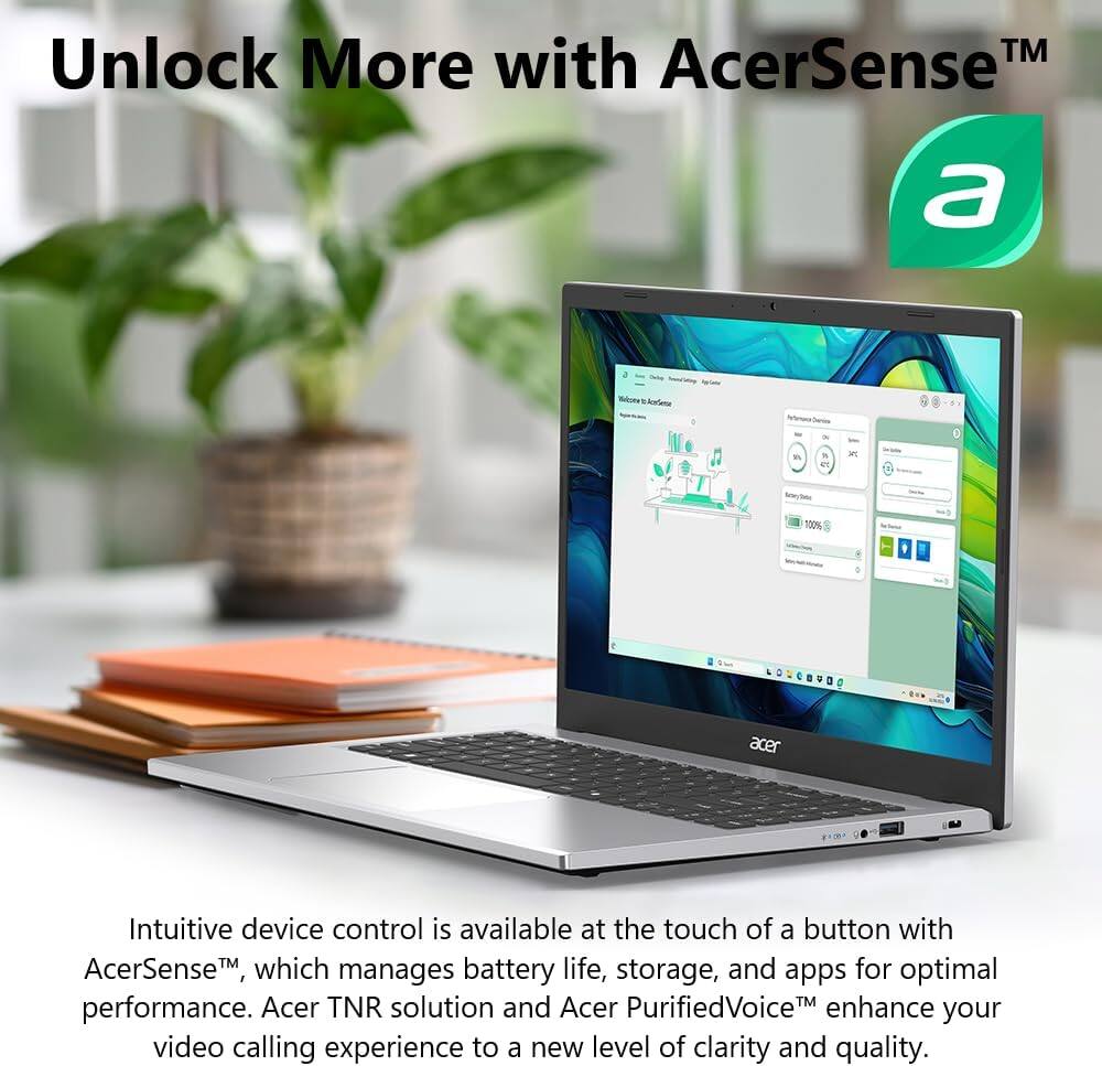 Unlock More with AcerSense™

Intuitive device control is available at the touch of a button with AcerSense™, which manages battery life, storage, and apps for optimal performance. Acer TNR solution and Acer PurifiedVoice™ enhance your video calling experience to a new level of clarity and quality.
