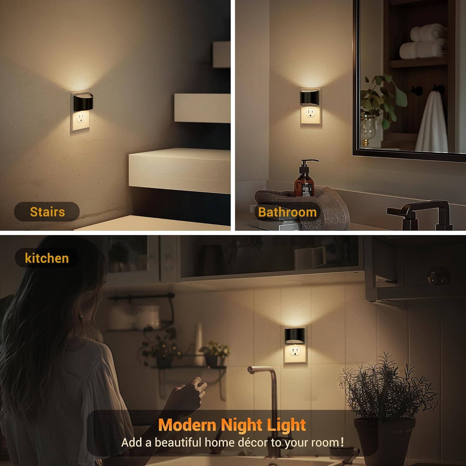 Stairs  
Bathroom  
kitchen  

Modern Night Light  
Add a beautiful home decor to your room!