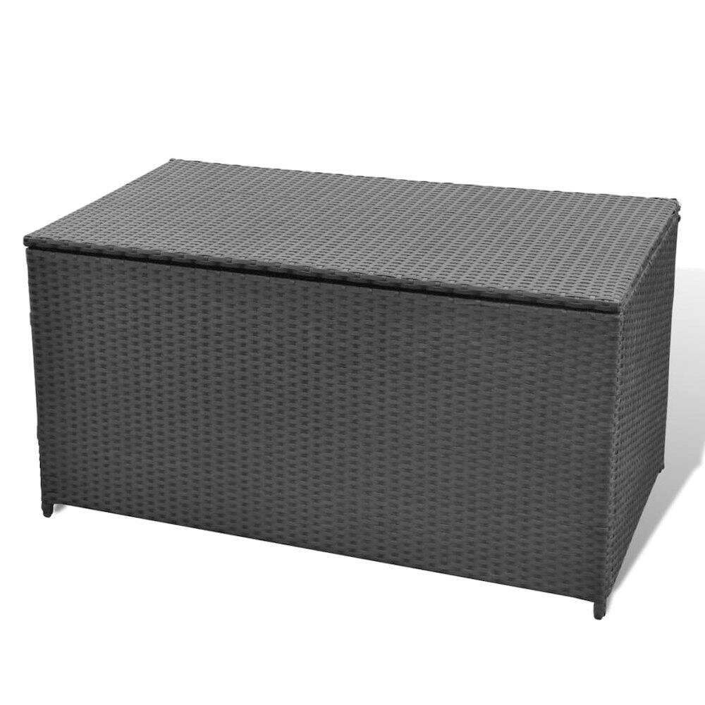 Back. vidaXL - vidaXL Storage Chest Black - Black.