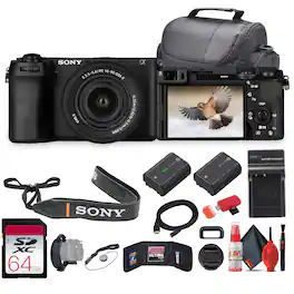 Sony - a6700 Mirrorless Vlogger Camera With 16-50mm II Lens + 64GB Card + More - Bundle