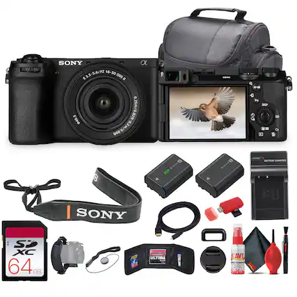 Then SONY 5 6/PZ 16-50 E3.5-5.6/PZ E3.5 OSS I 5 025m/0.82h-03m/0.591 40.5 99ft m MENU - AF-ON 3 Fn DISP S0 1e - BATTERY CHARGER S . T - SONY - SP XC 64GB GB ULTIMA KONY AVE, as CLEARS N