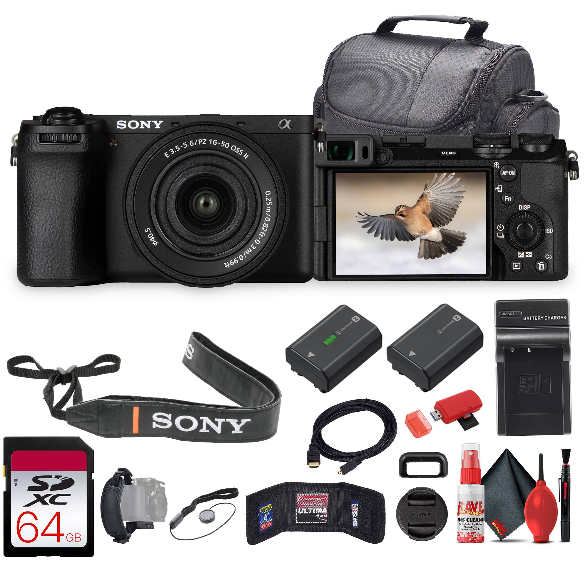 Sony - a6700 Mirrorless Vlogger Camera With 16-50mm II Lens + 64GB Card + More - Bundle