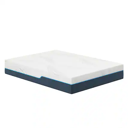 Front. Nautica - 12” Exhilarate Memory Foam Mattress - WHITE/GREY.