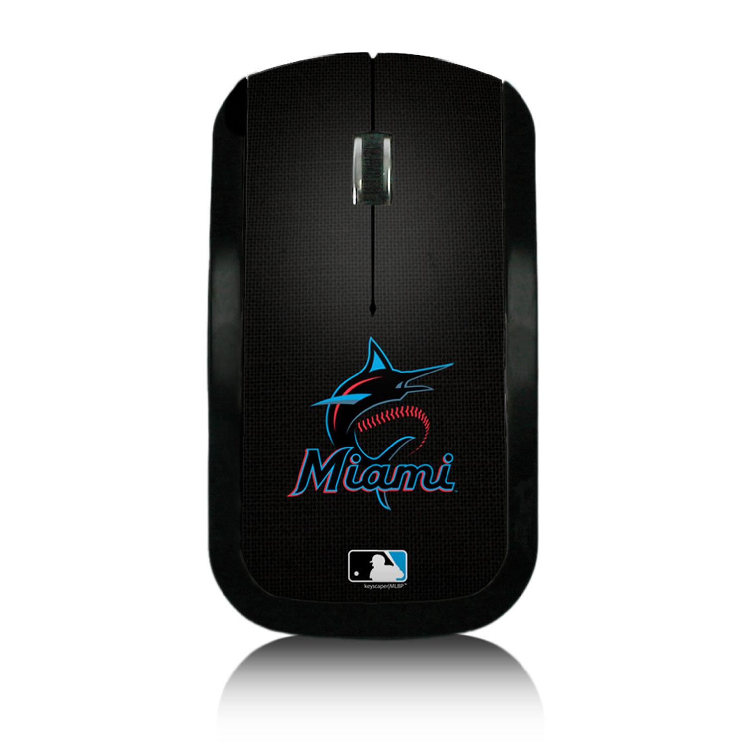 Front. Keyscaper - Miami Marlins Team Logo Wireless Mouse - Multicolor.