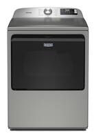 Maytag - 7.4 Cu. Ft. Smart Electric Dryer with Extra Power and Advanced Moisture Sensing - Classic SIlver - Front_Zoom