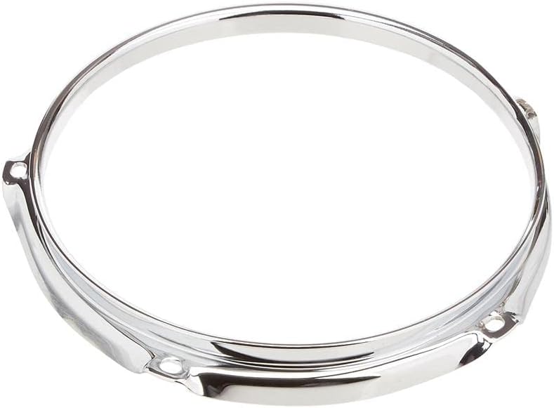 Angle. Gibraltar Hardware - 8" 5 Lug Batter Hoop, 2.3mm Heavy Duty Chrome Drum Hoop for Toms, Provides Consistent Tension and Shape.