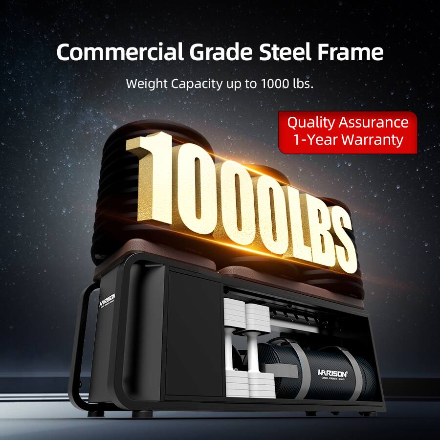 Commercial Grade Steel Frame  
Weight Capacity up to 1000 lbs.  
Quality Assurance 1-Year Warranty  

1000LBS  

HARISON