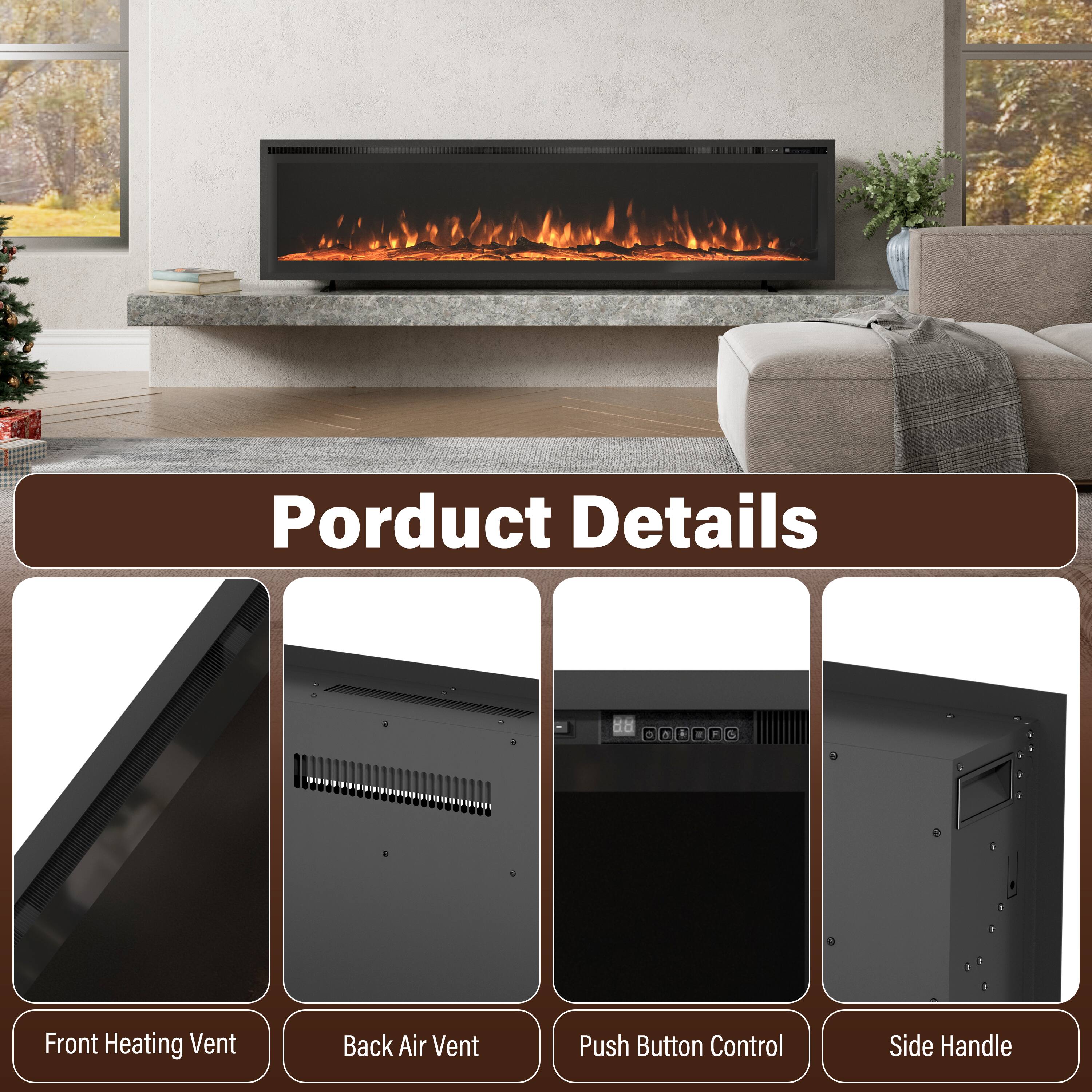 Product Details

- Front Heating Vent
- Back Air Vent
- Push Button Control
- Side Handle