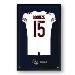 Sporticulture - Rome Odunze Chicago Bears Framed 14" x 20" Jersey Art Print - Multicolor